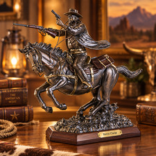John Wayne: Heroic Charge Cold-Cast Bronze Sculpture 11-inch picture
