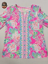 Lilly Pulitzer Karina ChillyLilly Tunic Top Large Seaing Things Resortwear picture