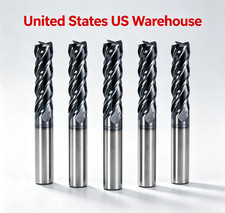 5Pcs 4 Flute Solid Carbide End Mill 1/2