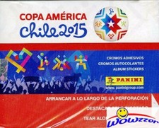 2015 Panini Copa America CHILE MASSIVE 50 Pack Factory Sealed Box-250 Stickers picture