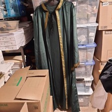 NEW  Dark Green Velvet Wizard Costume Robe Size L picture