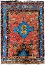 4x6' Antique Azarbayjan Rug ESTATE CARPET #F-5735. picture