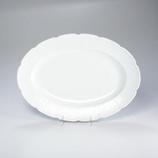 Ceralene A Raynaud Limoges Osier White Basket Weave Rose Oval Serving Platter A picture