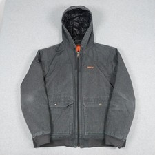 Patagonia Jacket Mens Large Ink Black Iron Forge Hemp Canvas Hooded Work picture