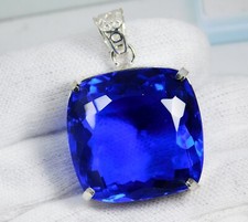 Natural 126.40 Ct Unique Tanzania Blue Tanzanite Pendant Certified Gemstone picture