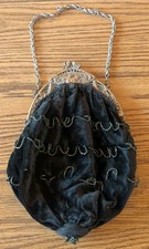 Antique RARE Vintage Evening Purse Bag Hunting Scene Dogs picture