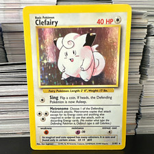 The Pokémon Company Clefairy 005/102 Base Set Holo Rare EN Unlimited 1999 picture