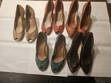 Ladies Leather Frye Brown, Green And Orange Regina, Ada & Maya Heels 9M (Lot 5) picture