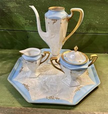 Rare B&Co  Limoges BERNARDAUD Coffee/ Teapot  Sugar & Creamer With Tray  FRANCE picture