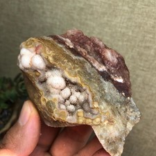Natural crazy Mexican agate Crystal gemstone rough original Specimen 221g A6076 picture
