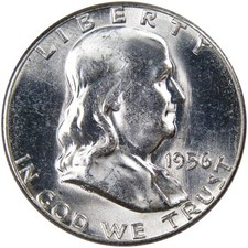 1956 Franklin Silver Half Dollar Uncirculated Mint State 50c Coin picture