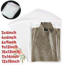 Clear Resealable Poly Bags Self Adhesive Seal Plastic OPP Cellophane Transparent picture