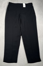 NWT J.Crew Jamie Pant Womens 10 Petite Black Elastic Waist Ankle Trousers AL470 picture