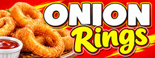 3ft x 8ft ONION RINGS  BannerFREE SHIPPING (CAN BE PERSONALIZED) picture
