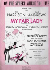 ON THE STREET WHERE YOU LIVE Lerner & Loewe MY FAIR LADY 1956 Julie Andrews picture