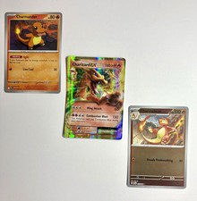 Pokémon TCG Charizard EX Charmander Charmeleon 3-Card Lot Holo 12/108 picture