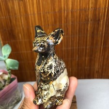 Rare Natural Traditional Chinese Painting Hand Carving Animal Model 133g g8394 picture