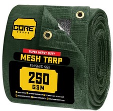 Core Tarps Heavy Duty Mesh Tarp Sun Shade Cover 60 % Blockage Black/Brown/Green picture