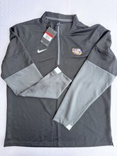 LSU FOOTBALL SIDELINE PULLOVER 1/2 Zip - NIKE LARGE NWT EMBROIDERED LSU LOGO picture