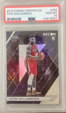2019 Panini Chronicles Recon Zion Williamson #292 PSA 10 RC picture