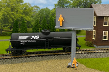 HO Scale Modern Metal Billboard Sign – 3D Printed Train Layout Scenery Accessory picture