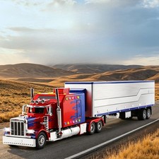 1:24 Diecast Vehicle for Peterbilt Heavy Truck 389 Model Truck Toy Sound Light picture