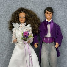 Vintage 1982 Barbie Tracy & Todd Wedding Dolls in Original Outfits #4103 #4253 picture