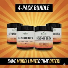 4-PACK CARAMEL Beyond Brew Mushroom Coffee 7-in-1 Cacao Energy/focus/Gut/Mental picture