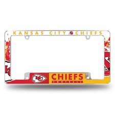 Kansas City Chiefs Chrome ALL OVER Premium License Plate Frame Cover Truck Car picture