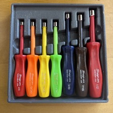Snap On Tools NDD1070 7 Pc SAE Nut Driver Set 1/4