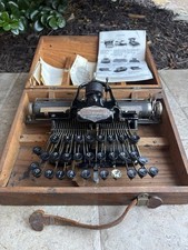 Antique 1897 Blickensderfer #5 Manual Portable Typewriter⭐️w/ Wood Case⭐️Nice picture