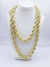 10k Yellow Gold Rope Chain Necklace 18