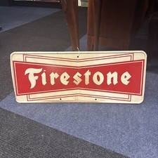 Original Firestone Tire Gas & Oil Advertising Sign Vintage picture