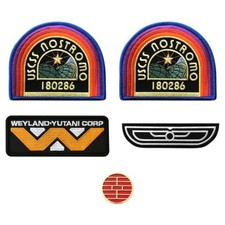 Alien Movie U.S.C.S.S Nostromo Flight Wings Yutani Patch [5PC-with Nostromo Pin] picture