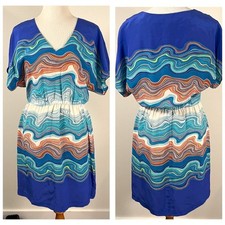 Trina Turk Caspian Agate Swirl Silk Dress Size 8 picture