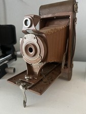 Kodak Rainbow Hawk-Eye No. 2A Folding Model B Brown Camera 1930s - Read picture