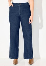 Catherines Women's Plus Size Right Fit Curvy Wide Leg Jean picture