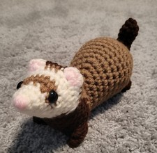 Crochet Ferret Amigurumi Plush Handmade Adorable And Unique  picture