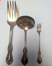 International Sterling Silver (.925) Wild Rose Pattern 3-Piece Flatware Set picture