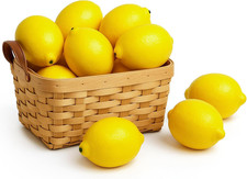 Large Artificial Lemons, 3.7″ X 2.5″ Vivid Faux Lemons for Fake Fruit picture