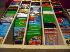 HUGE ESTATE FIND OF VINTAGE BASEBALL CARDS WITH OLD UNOPENED PACKS LIQUIDATION picture