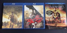 Troy Director’s Cut 300 Immortals Blu-ray Lot 3 Epic War Action Movies picture