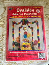 Vintage Beistle Quick-Trim Birthday Party Rainbow Canopy Retro Party Decorations picture