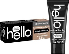 hello Epic Whitening Activated Charcoal Toothpaste Fresh Mint 4 oz USA FAST SHIP picture
