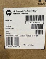 HP 20G07A Scanjet Pro N4600 fnw1 Network Scanner - NEW OPEN BOX picture