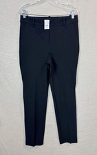 NWT J.Crew Ruby Full Length Pants Women’s Size 8 Black Stretch Straight Leg picture