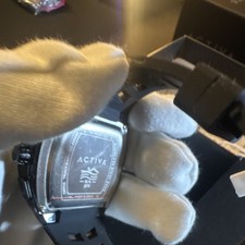 Activa Men's Quartz Analog/Digital Chronograph Black Dial Rubber Strap 3ATM Box picture