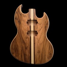 SG Style Custom Guitar Body 1 of a Kind Handmade Butternut/Sapele Luthier  picture