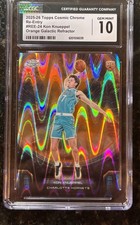 Topps 2025-26 Cosmic Chrome Kon Knueppel Orange Galactic RC REE-24 16/25 CGC 10 picture