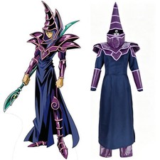 IN STOCK Yu-Gi-Oh YuGiOh Dark Magician Cosplay Costume Dark Purple Wizard Robe picture